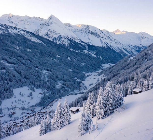 Blick nach Juns im Winter